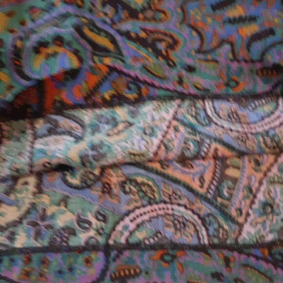 Handmade Vintage Colourful Paisley Shift Mini Dress Size Extra Small - Picture 4 of 7